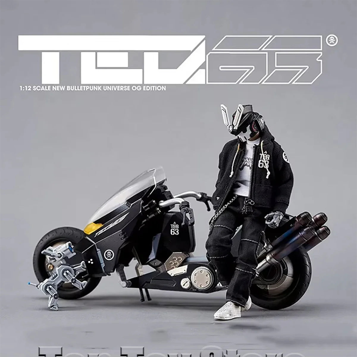 Devil toys Quiccs TEQ63 SRCH K9 Dog Motorcycle 1/12 Mech Warrior black with Movable Action Figure toy Set Model for Fans Holiday