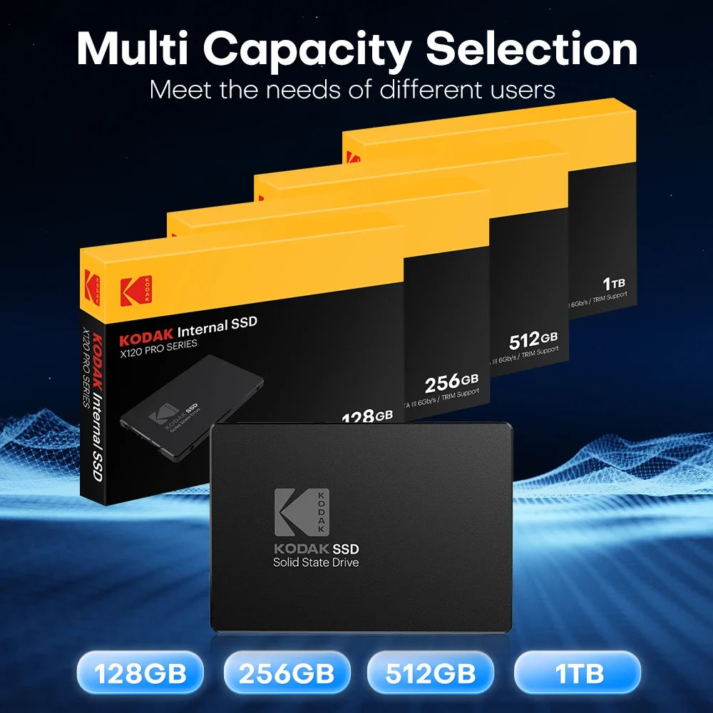 KODAK X120 Pro SSD 1TB 2.5'' SATA III Internal Solid State Drive High Speed for Laptop Desktop PC 512GB 256GB 128GB