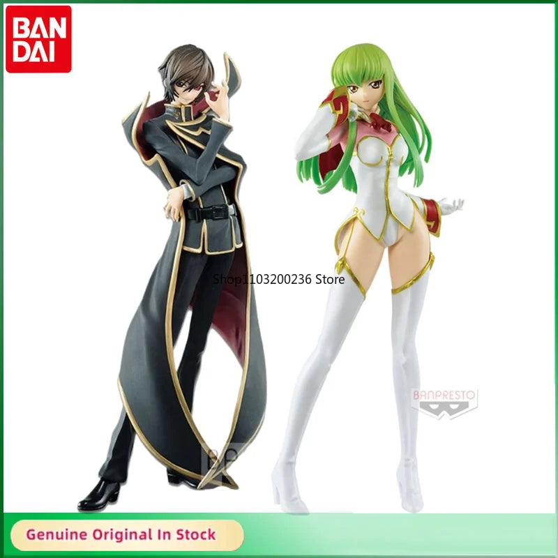 Bandai Original EXQ Code Geass Lelouch of The Rebellion Lelouch Lamperouge C.C.battle Dress Action Figure Desktop Ornaments