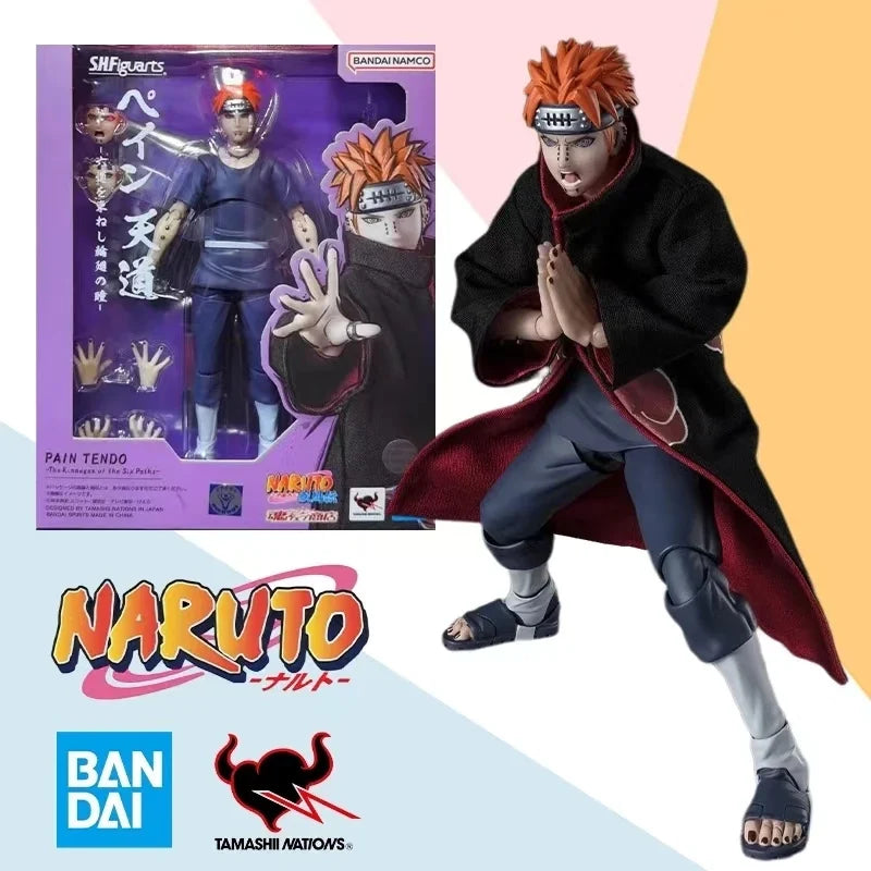 In Stock Bandai Original S.H.Figuarts SHF Naruto PAIN TENDO The Rinnegon of the Six Patks Edition Anime Action Figure Toy Gift