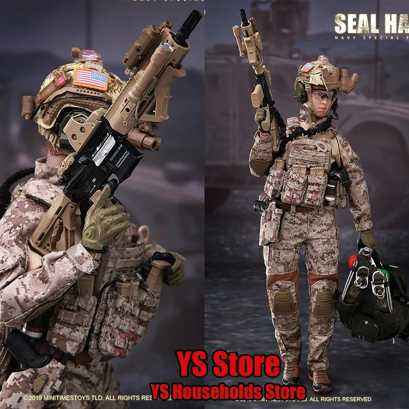 MINITIMES M017 1/6 Scale US Seal Navy Special Force Action Figure Camfoulage Cloth 12" Full Set  Female Soldeir Model Toys