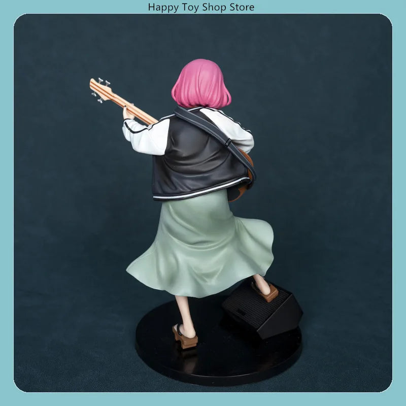22cm Bocchi the Rock Hiroi Kikuri Anime Figure with Bass Guitar Model Statue Collection Desktop Decoration