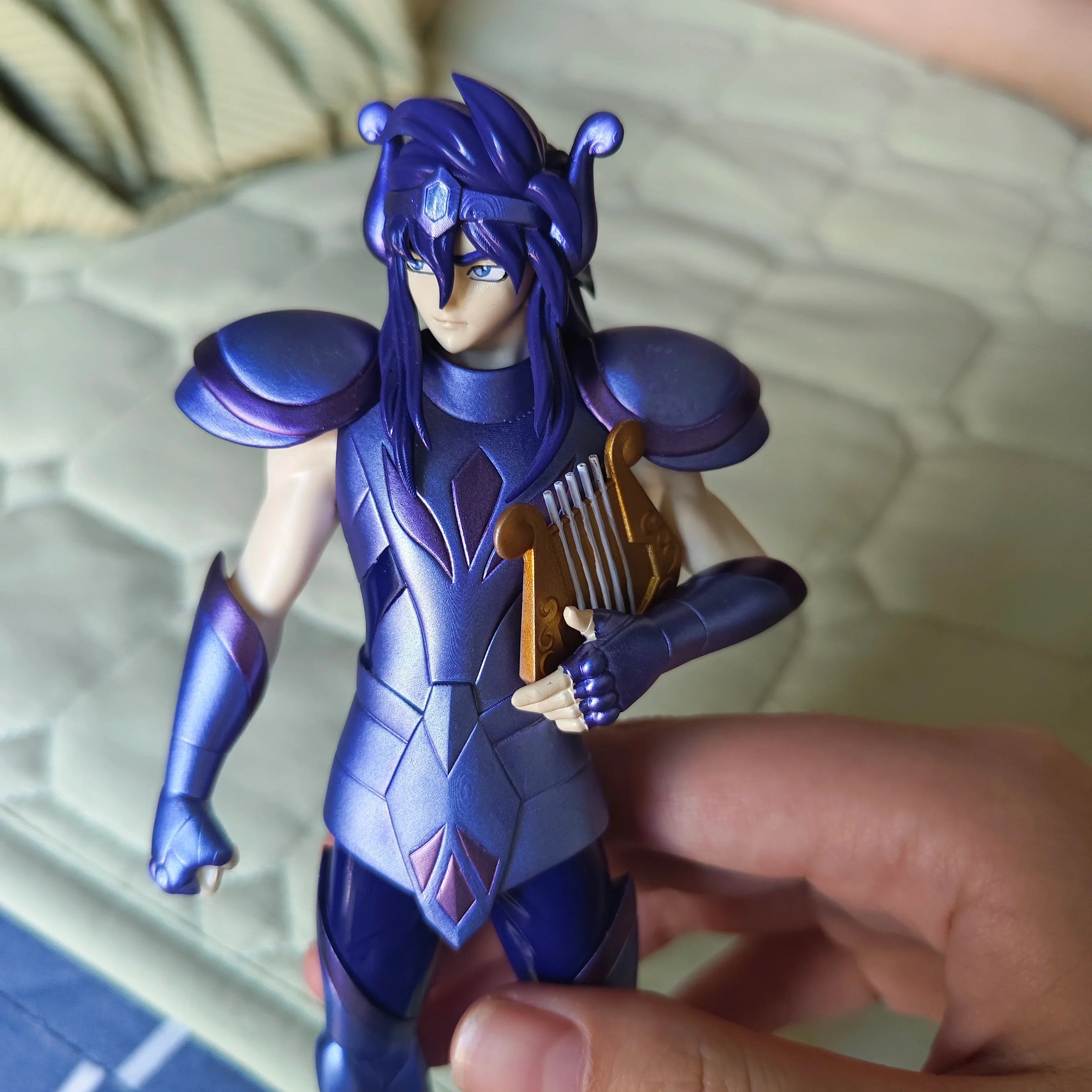 Saint Seiya Wraith Saint Silver Saint Lyra Orpheus Resin Figure Model Toy