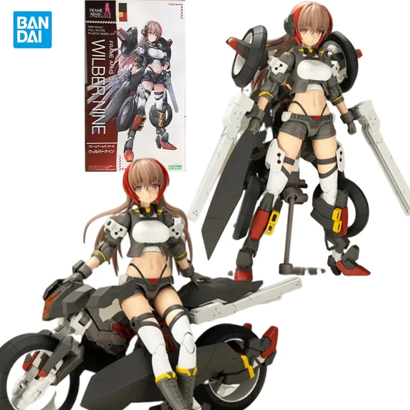 Bandai Genuine KOTOBUKIYA Frame Arms Girl WILBER NINE Movable toy Anime Peripheral Action Figures Doll for Collectors