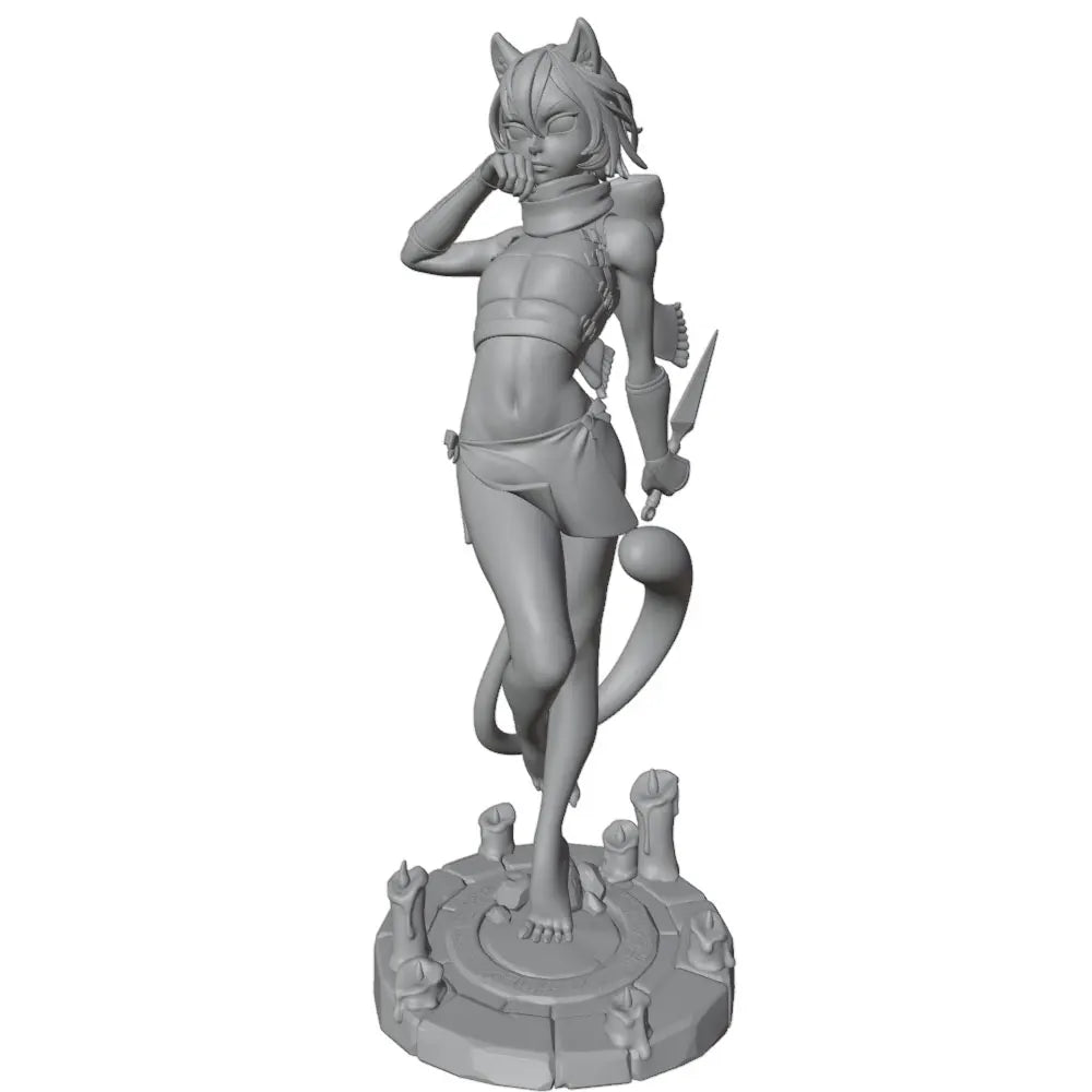 1/24 Female 	Warrior Resin Model Kits GK Miniature 3D Printed Gray Model Figurine DIY Doll Collection Unassembled And Unpainted