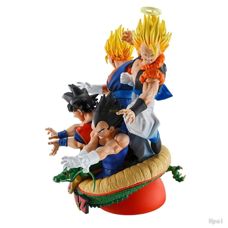 In Stock Original MegaHouse DRAGON BALL PETITRAMA DX RE BIRTH 02 Son Gokuu SHENRON VEGITO 13CM  Anime Figure Toys Gift Dolls