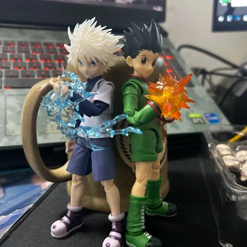 In Stock Bandai Shf Hunter X Hunter Gon Super Action Figure Finished Model Kit Anime Full Action Toy Gift For Kids
