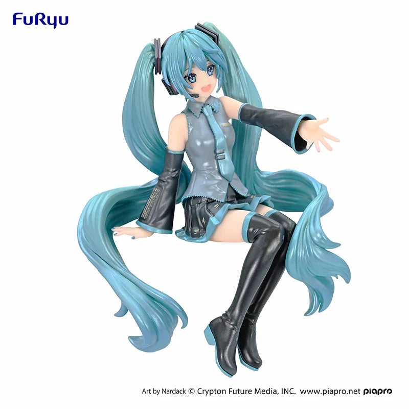 In Stock FuRyu MINNA NO KUI Noodle Stopper A / Last Reward Hatsune Miku Pearl Color Ver. PVC 14CM Anime Action Figures Model Toy