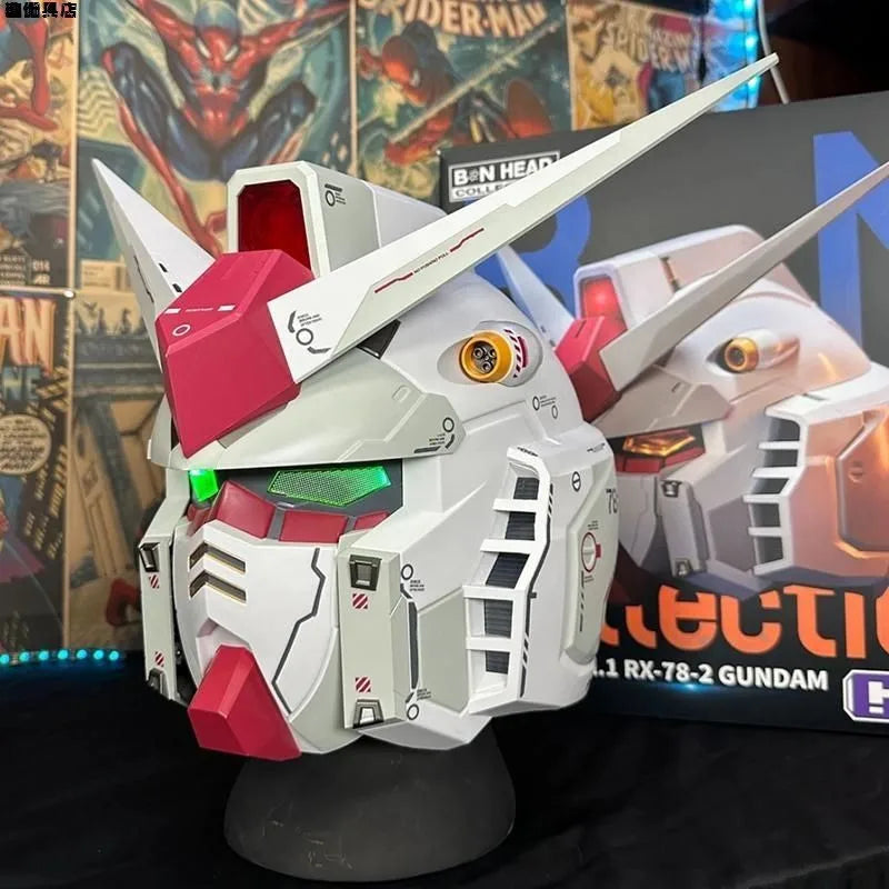 【IN STOCK】RX-78-2 Mobile Suit Helmet 1:1 Anime Figure - Luminous Wearable Cosplay Customized Statue Model Collection