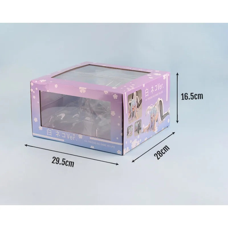B-STYLE No Game No Life Anime Figure Shiro Cat Bunny Ver. Sexy Girl Bunny Lying Position Action Figure Model Christmas Present