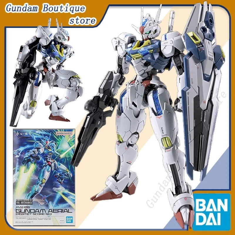 Bandai Genuine GUNDAM AERIAL [PERMET SCORE SIX] FM Anime Action Figure Robot Periphery Collectible Assembly Model Toys Children
