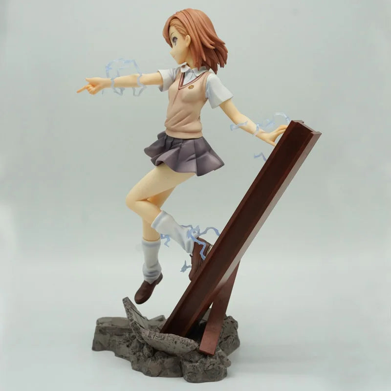 26cm Toaru Majutsu no Index Mikoto Misaka Anime Girl Figure A Certain Magical Index III Action Figure Adult Model Doll Toys Gift