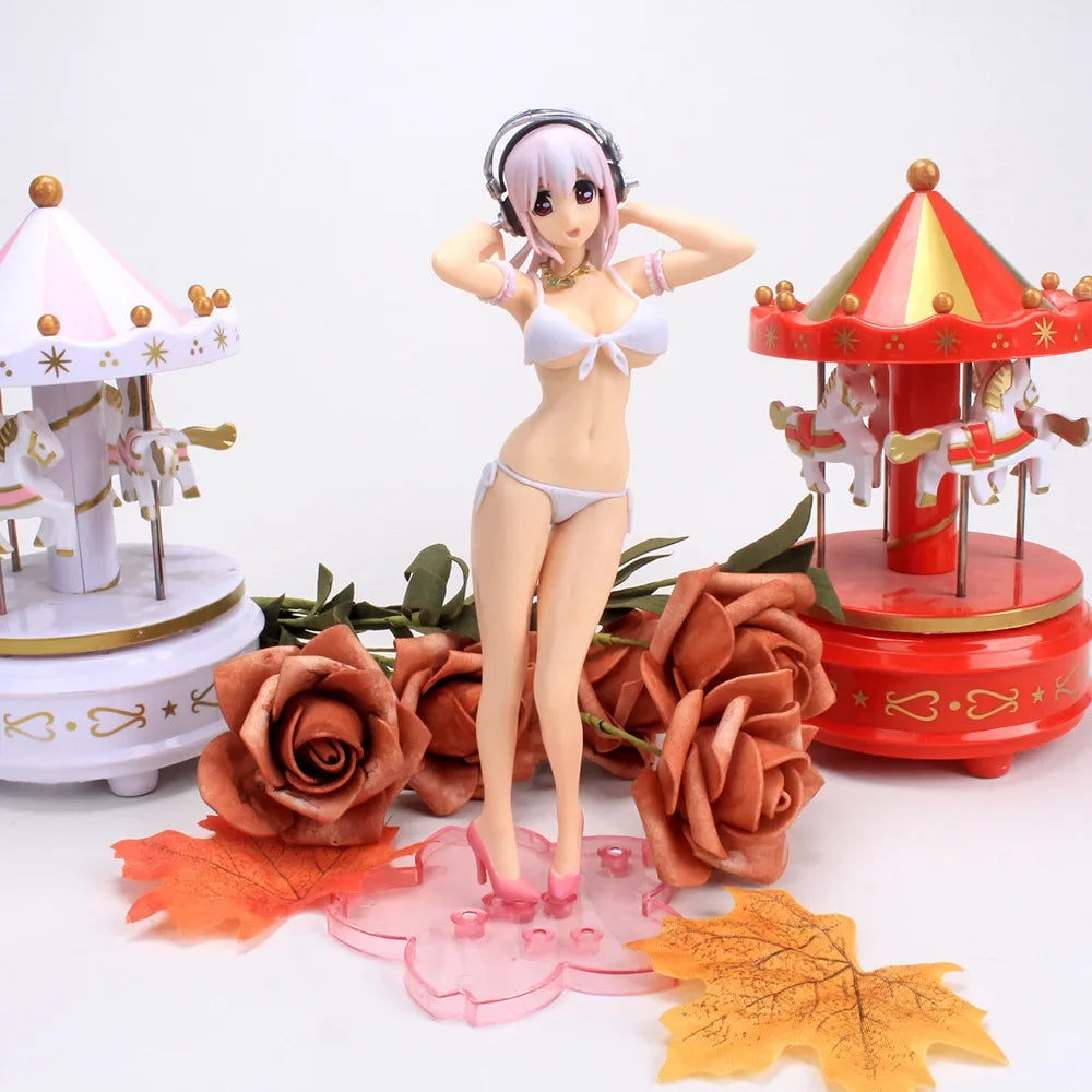 Sexy Anime Figure Nitro Super Sonic Super Sonico Libra Ver. PVC  Model Toys Collection Doll Gift Accessories Car Dashboard Toy