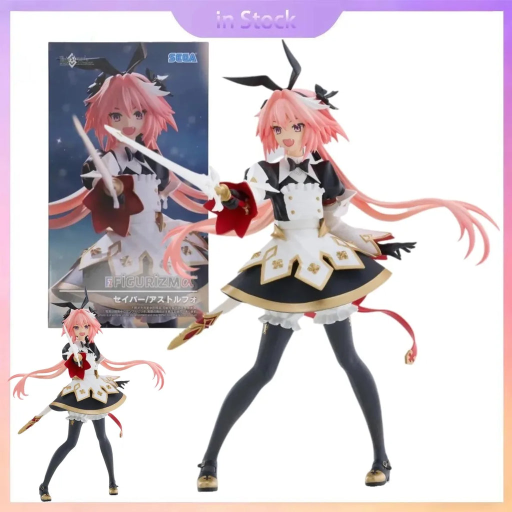 In Stock Original Genuine SEGA FIGURIZM FGO Fate Grand Order Astolfo Swordsman 21Cm Anime Collection Action Figure Model Kits