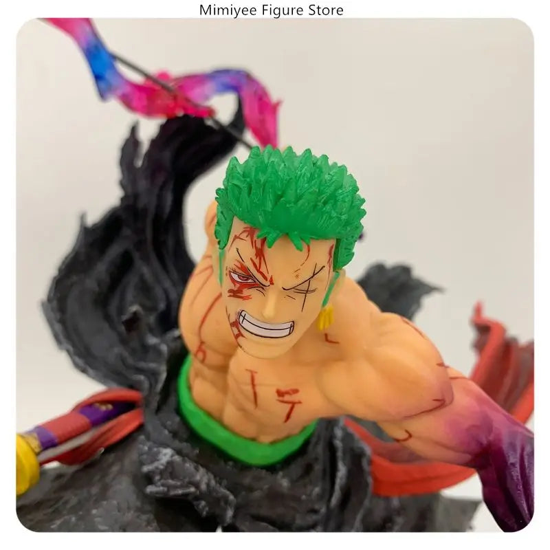 34cm One Piece Roronoa Zoro  Dual heads Anime Figure Model Statue Collectible Desktop Decoration Gift