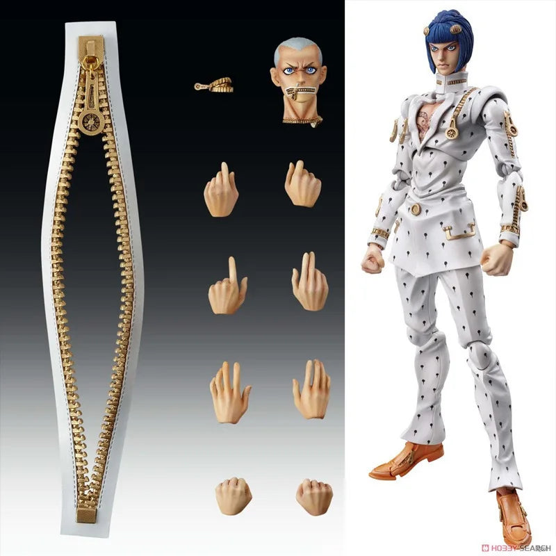 Jojo’s Bizarre Adventure: Golden Wind Bruno Buccellati Anime Mobile Articulated Action Figure Model Kit Desk Ornament Toys Gift