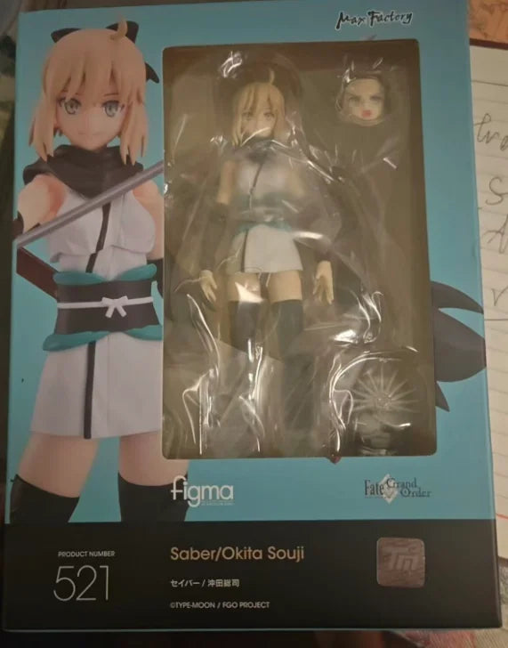 Original Max Factory Figma#521 Fate/Grand Order Okita Souji Anime Figures Model Toys Gift Collection