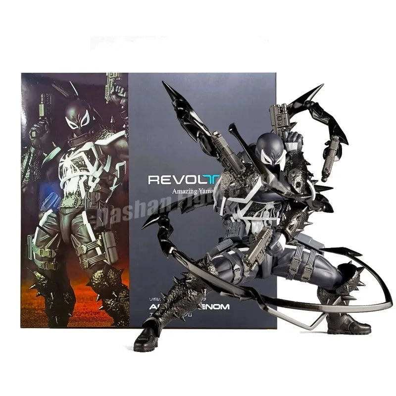 Amazing Yamaguchi Revoltech Agent Venom Action Figure Collection Superhero Eugene Thompson Venom Figurine Model Toys for Gifts