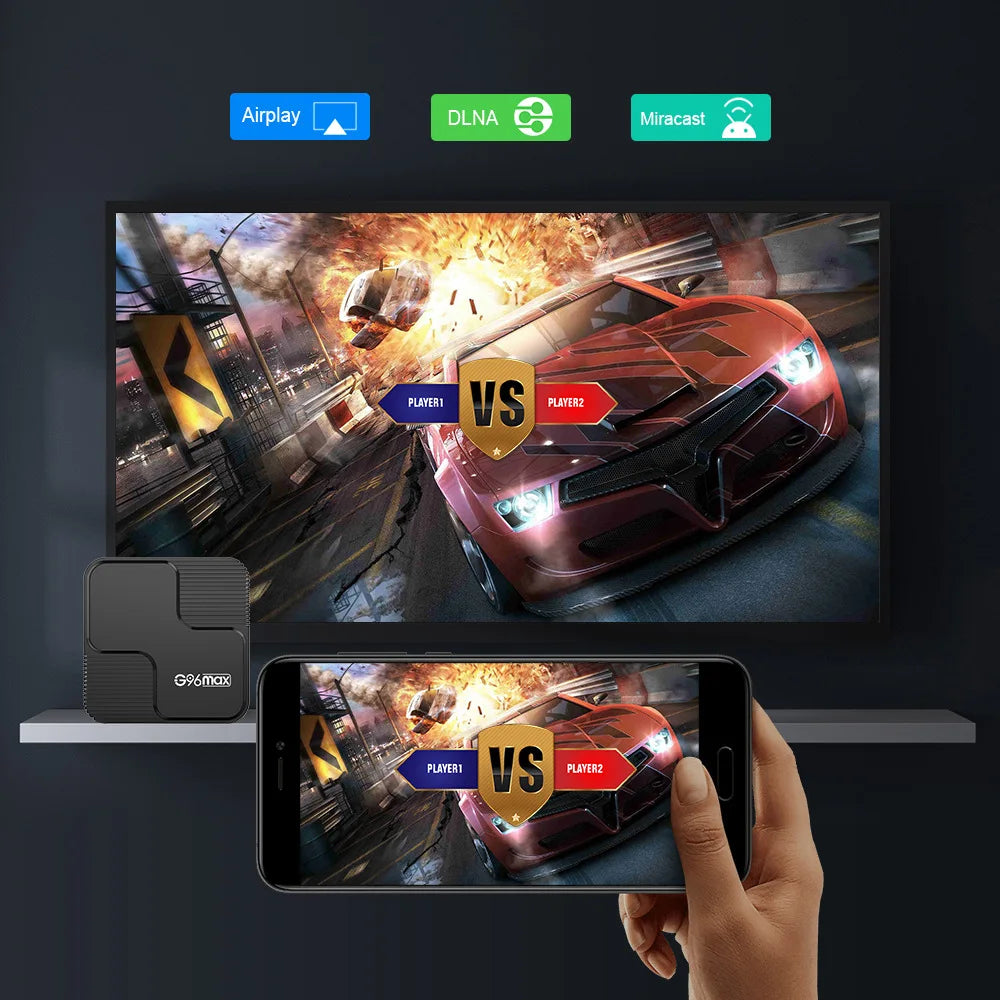 Newest Android 14 Smart TV Box 8K Ultra HD H618 Dual Band Wifi 5G 4GB 8GB Ram 64GB 128GB Netflix Set Top Box Media Player G96Max