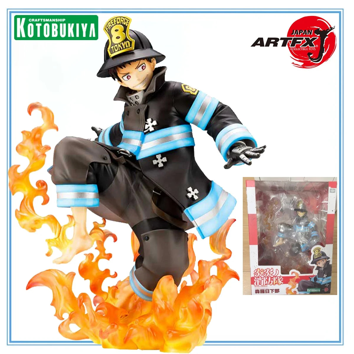 100% Original in Stock Kotobukiya ARTFX J Enn Enn No Shouboutai Shinra Kusakabe Model Toys Collection Series Anime Figure