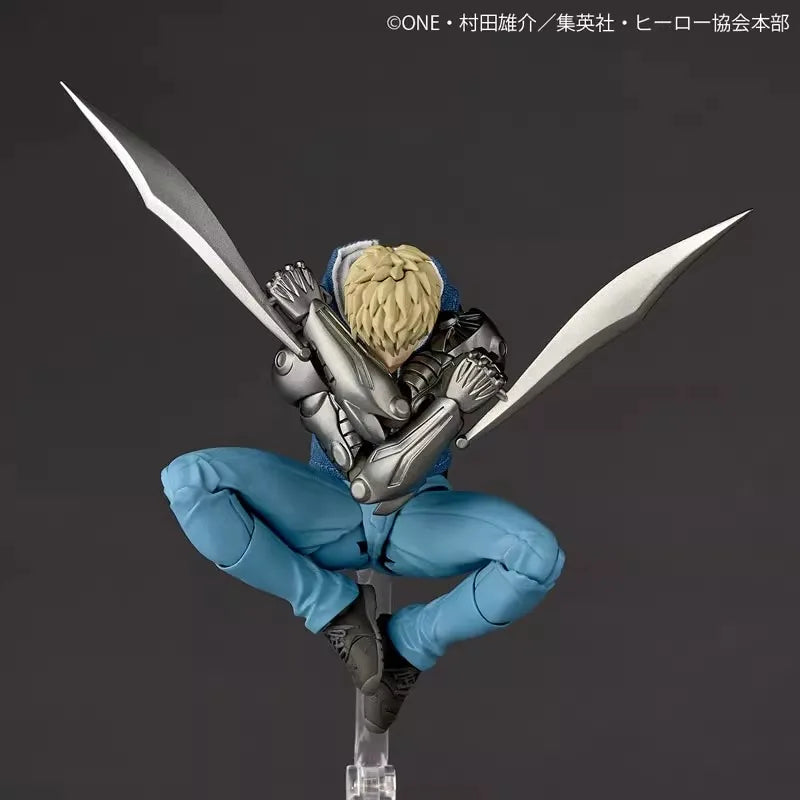 In Stock Original Kaiyodo One Punch Man Genos Action Figure Revoltech Amazing Yamaguchi Genos Toy Collection Model Xmas Gift