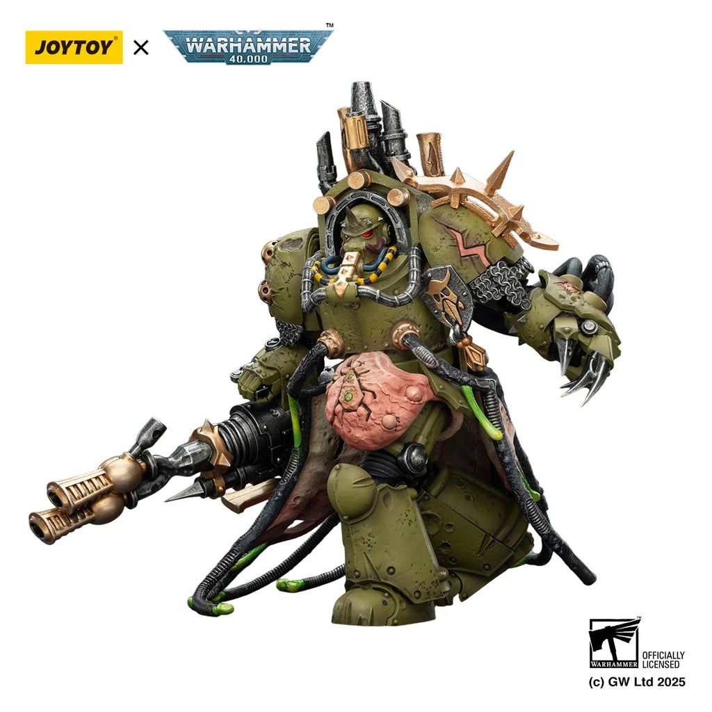 JOYTOY 1/18 Action Figure Warhammer 40K Death Guard Foul Blightspawn Death Guard Lord of Virulence Collectible Model Toys