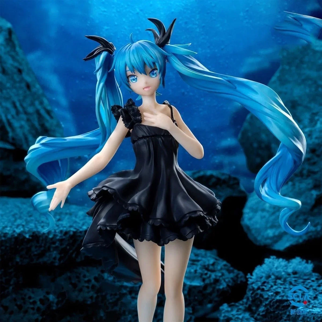 18CM 2025 New Anime Hatsune Miku Deep Sea Girl Kawaii Action Figure PVC Doll Model Toys ornament Desktop Decoration Gifts