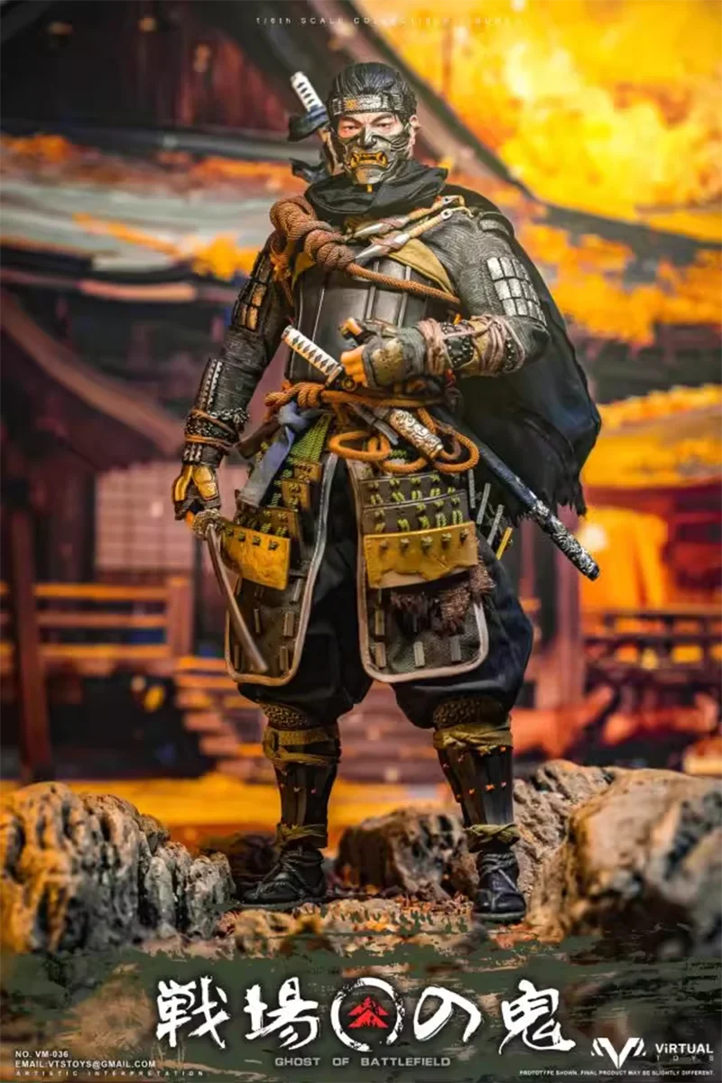 Original VTS TOYS 1/6 VM-036 Ghost of Tsushima 12-inch Japanese Samurai Action Figure Model Toys Male Soldier