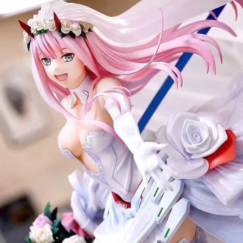 Darling In The Franxx Zero Two 1/7 Scale 27cm Hochzeitskleid Ver Anime Figur Sammlermodell Desktop-Dekoration Geschenk für Anime