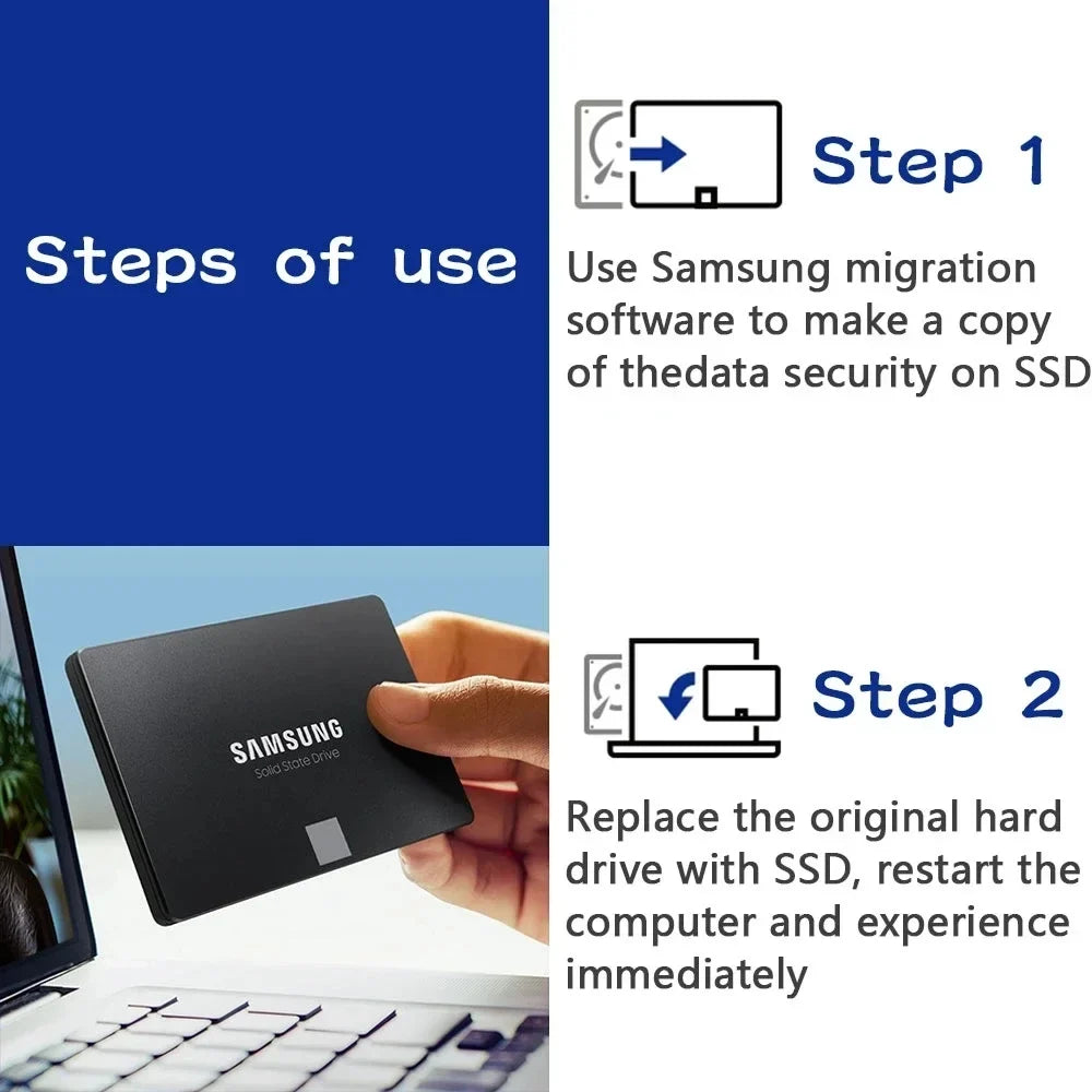 SAMSUNG SSD 870 EVO Internal Solid State Disk HDD Hard Drive SATA3 2.5 inch Laptop Desktop 1TB 2TB 250GB 500GB PC MLC disco duro