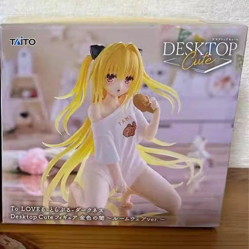 [Genuine] Original In Stock Taito To Love-Ru Darkness Desktop Cute Golden Darkness Room Wear Ver Anime Collector Figure Model