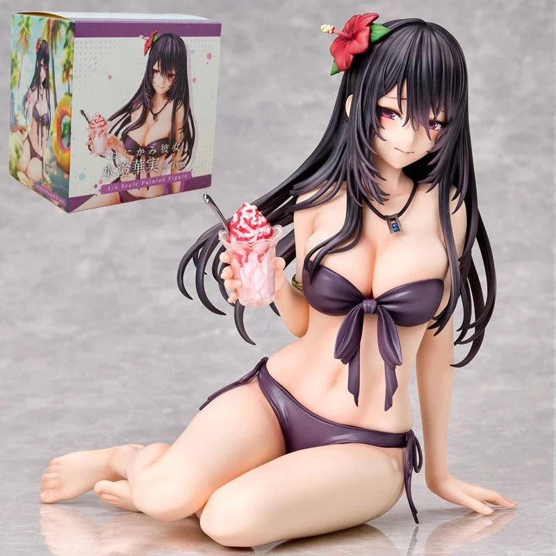 Shy Girls in Love Kasane Minazumi Swimsuit Sexy Anime Girl Figure Hanikami Kanojo wa Koi wo Suru Action Figure Model Doll Toys