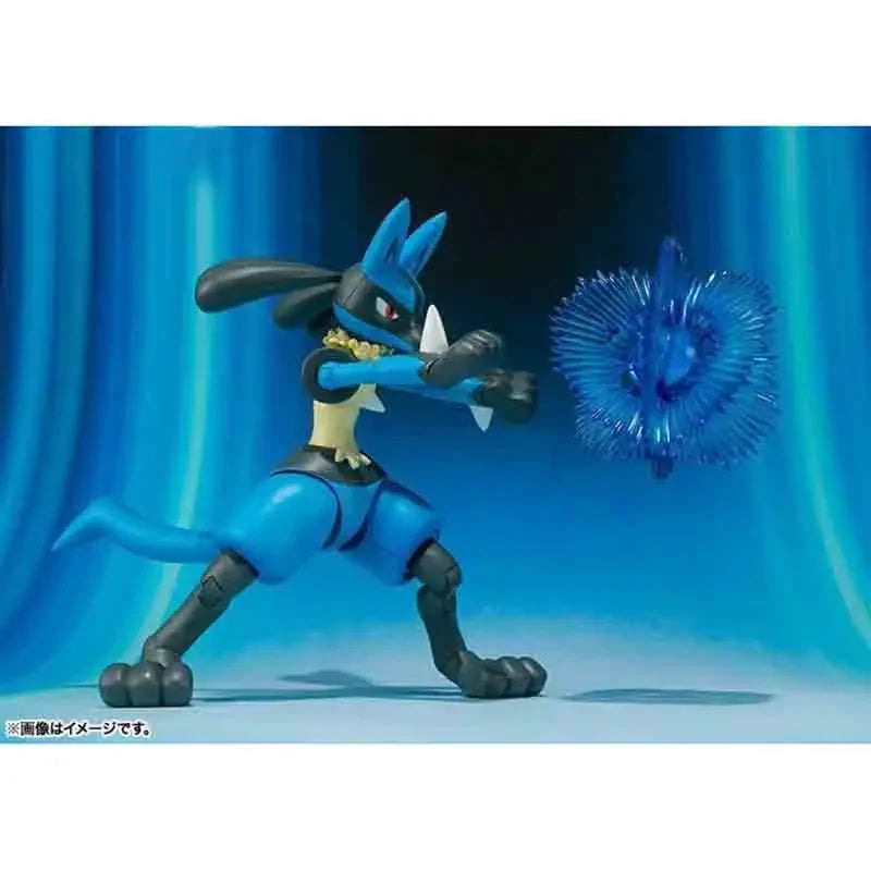 Bandai Genuine Original  SH FIGUARTS SHF POKEMON LUCARIO MOVABLE Action Figure Toys For Boys Girls KidsChristmas GiftCollectibl
