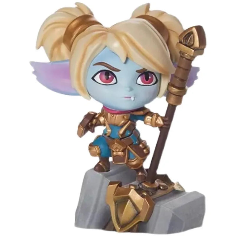 Original LOL League of Legends Poppy Keeper of The Hammer Q Version Anime Action Figures Collectible Ornaments Model Toys Gift