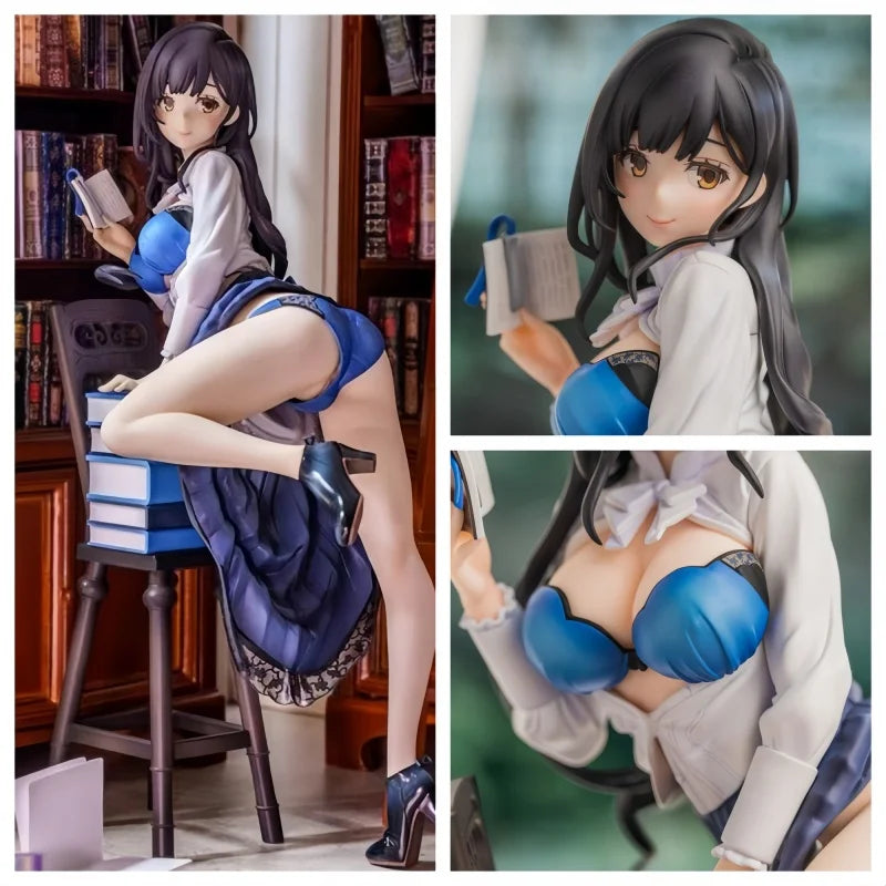 In Stock Native Japanese Anime Sexy Girl Literary Girl 1/7 Action Figure Adult Statue Hentai Collection Model Doll Toys Gift
