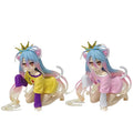 In stock anime no game no life: zero shiro desktop cute white figure for cat ear t-shirt 10cm model toy figure ornaments present