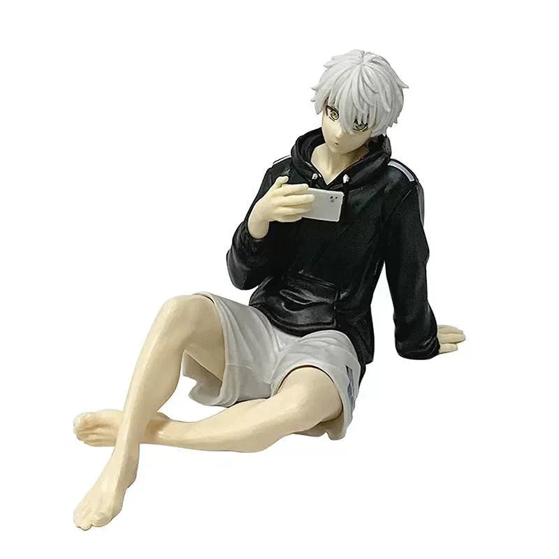 Blue Lock Anime Figure Nagi Seishiro Sitting PVC Collectible Model Action Figurine Kids Doll Toy Gift