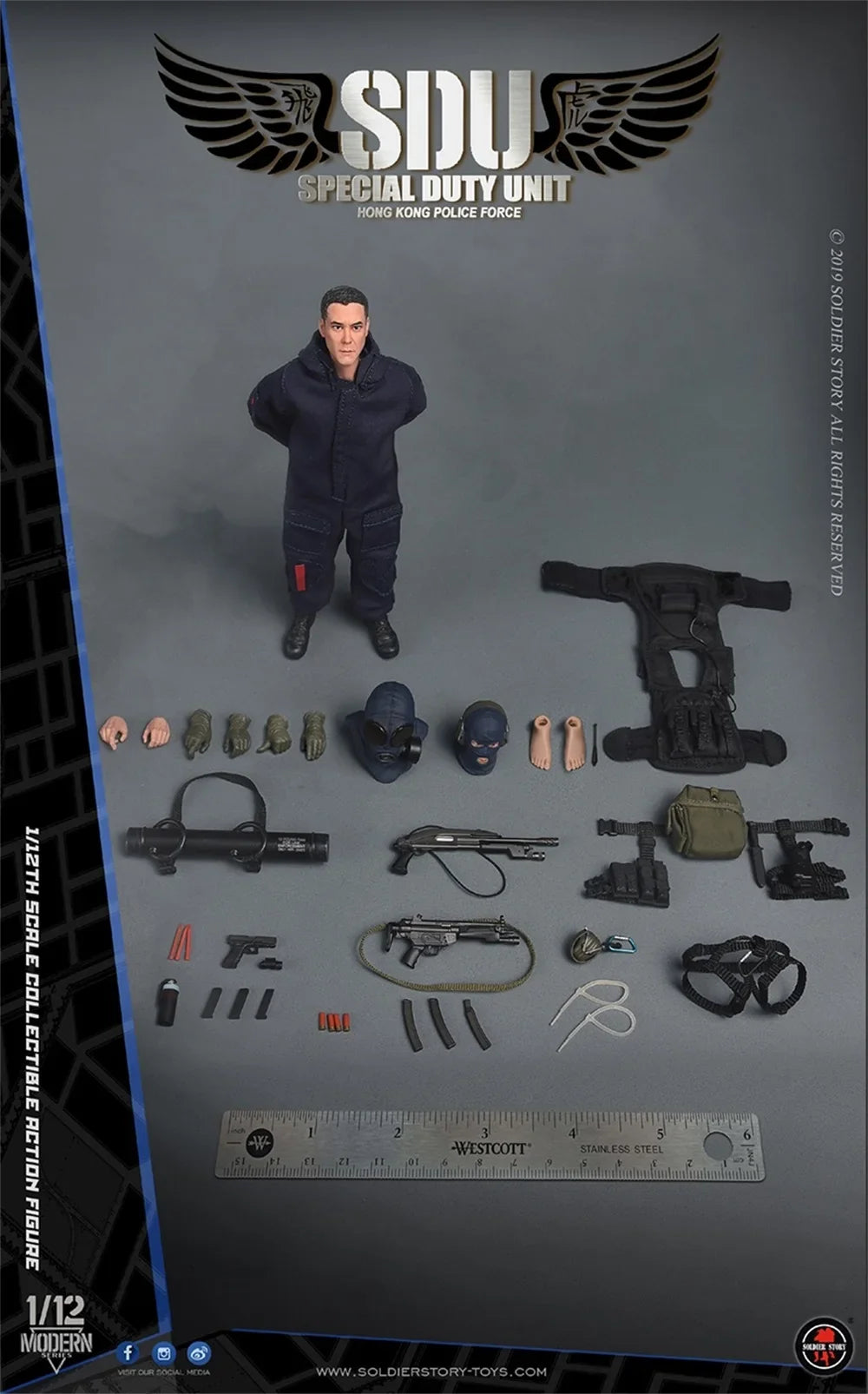 1/12th SoldierStory SSM002 Special Duty Unit HK Force SoldierTeam Collectible Action Figure
