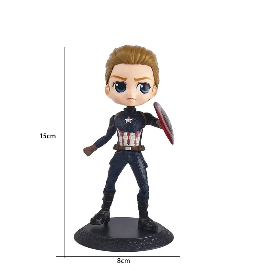 Popular Q Version Big Head The Avengers 8-17.5cm Figure Superman Supergirl Batman Spider Man Model Ornaments Anime Periphery Toy