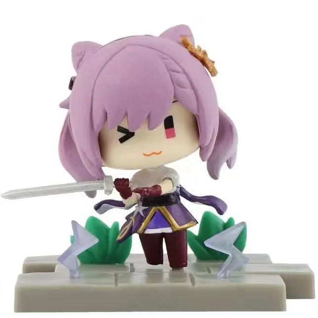 Anime Genshin Impact Kawaii Figure Paimon Amber Klee Kelly Action Figure Cute Game Figurine Model Kid Toys Children's Day Gifts