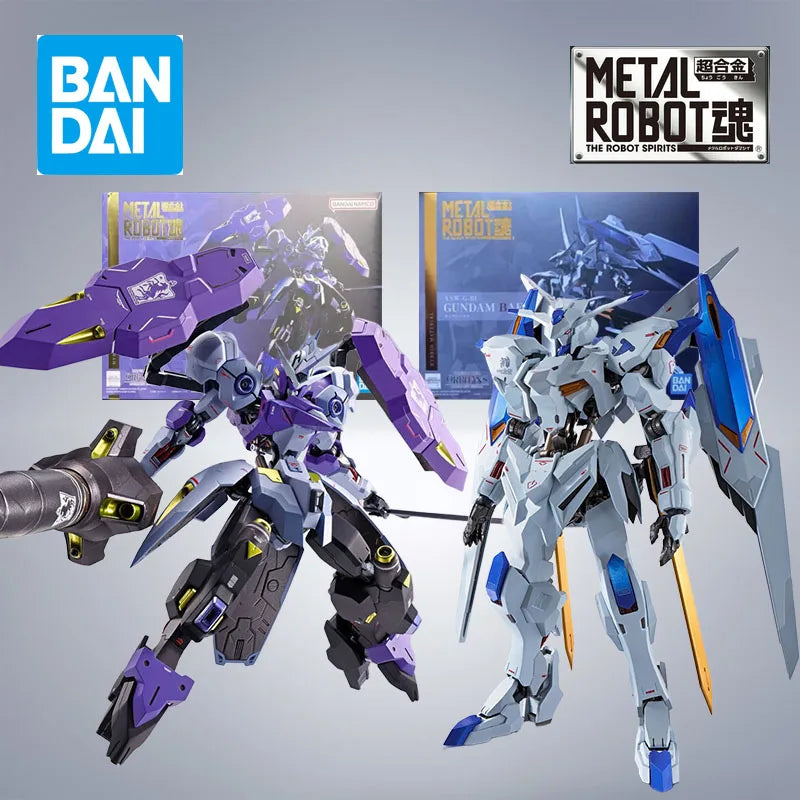 BANDAI Original Model Kit METAL ROBOT Alloy KIMARIS VIDAR GUNDAM BAEL GUNDAM Anime Action Figure Model Toy for Boys