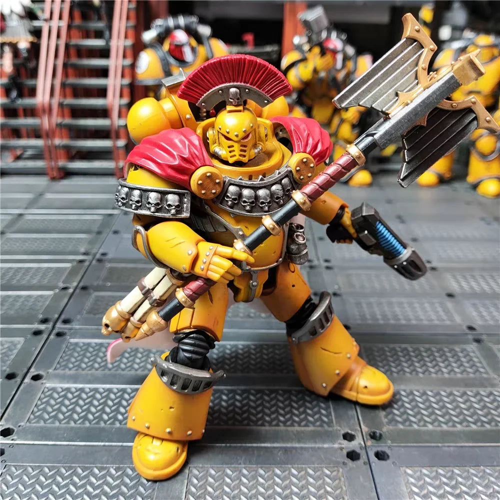 【In Stock】JOYTOY Warhammer 40K Horus Heresy Imperial Fists MKIII Legion Marauder Squad 3.75 Movable Soldiers 1/18 Action Figur