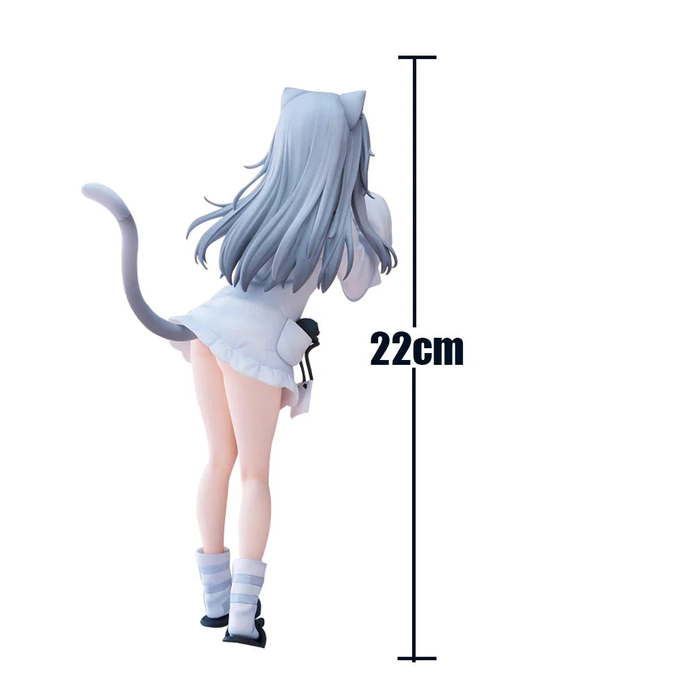 Original-Illustrationsfigur Nachoneko Figur Ständer Animation Modellspielzeug erwachsene Nacho Neko Figur PVC-Statuen Ornament Geschenke 22cm
