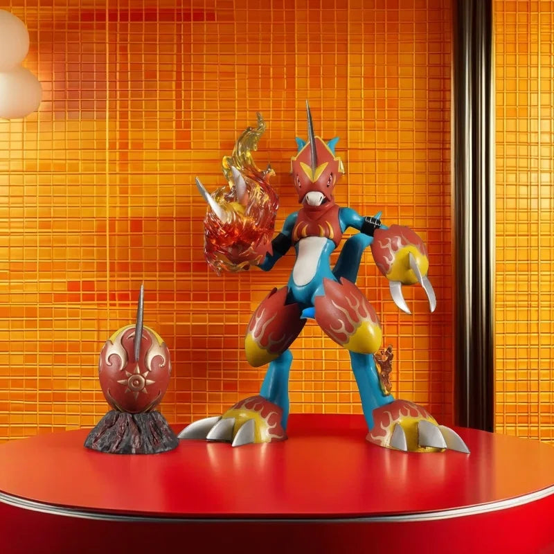 New 18cm Digimon Adventure Fladramon Figures War Greymon Action Figures Pvc Statue Collection Desk Decoration Birthday Gifts