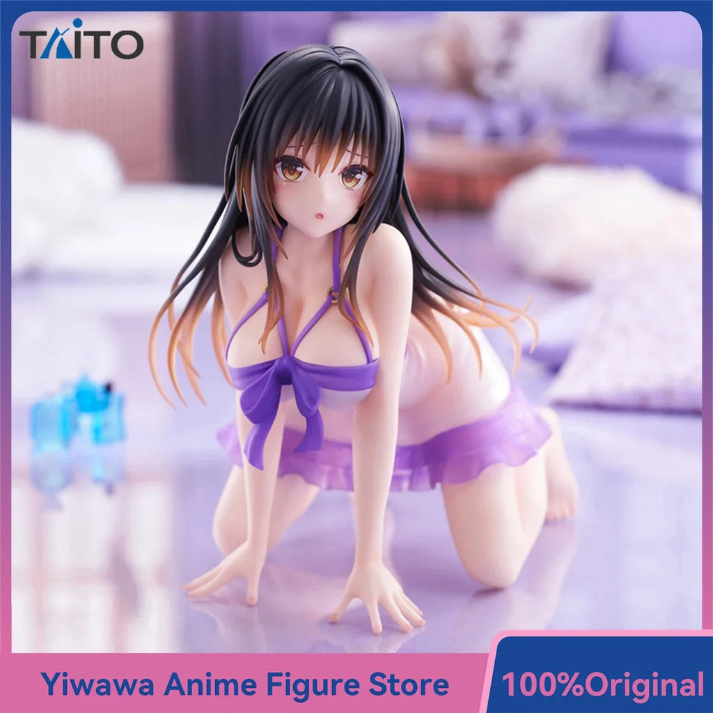 TAITO To Love-Ru Darkness Desktop Cute Figure Kotegawa Yui Room Wear ver. Anime Figures Bishoujo Ornament Collectible Model Toy