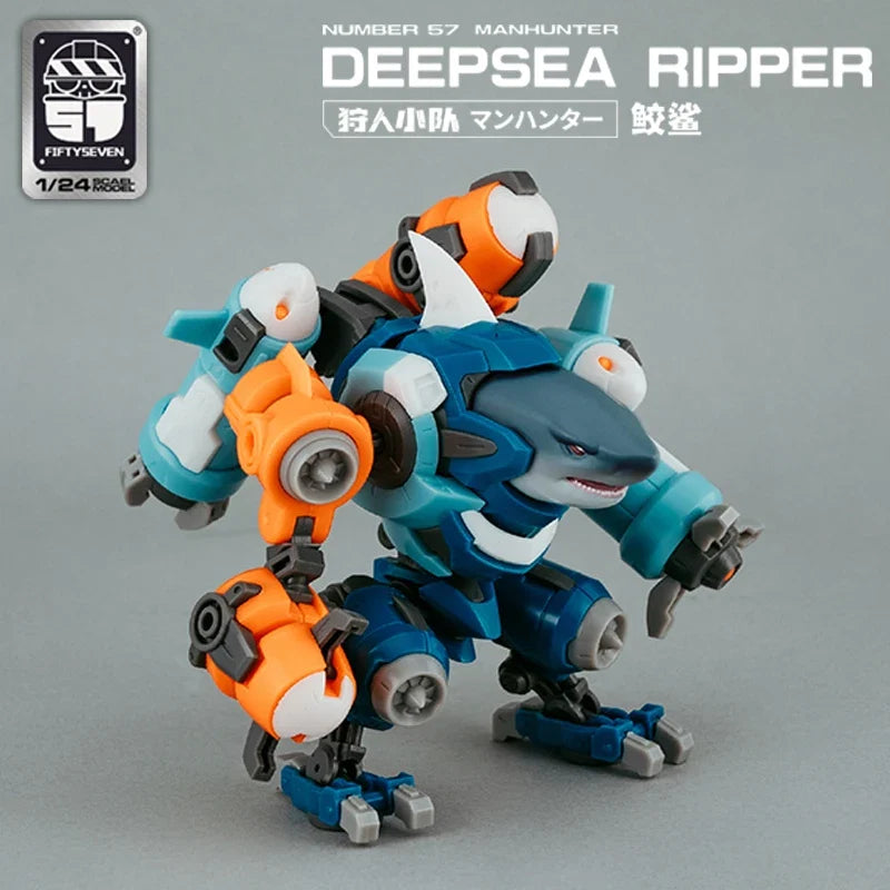 1/24 FIFTYSEVEN Number 57 Manhunter No.57 Puppet Squad Anime Action Figure Deepsea Ripper Shark Assembly Model Armor Custom Gift