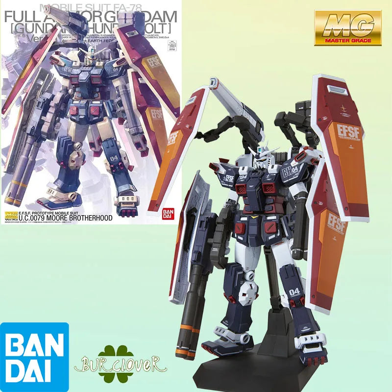 Bandai Original MG Full Armor Gundam FA-78 1/100 Anime Action Figure Assembly Model Toys Gifts For Children Collectibles Hobby