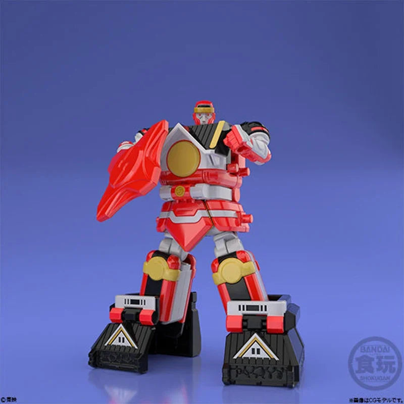 Bandai Original Shodo Super Minipla Smp Mighty Power Rangers Megazord Ninja Anime Model Action Figures Assemble Composite Model