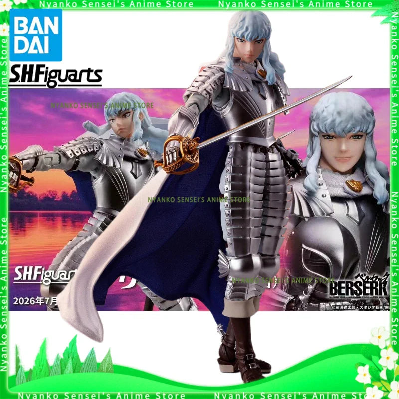 Bandai Berserk S.H.Figuarts Griffith The Band of The Hawk 15.5cm SHF Action Figure Anime Model Trendy Toys Desktop Collectibles