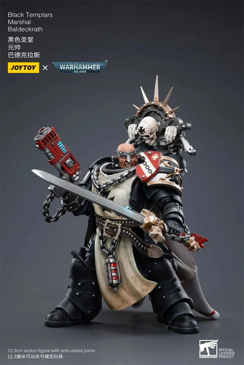 Joytoy Warhammer 40K 1/18 Action Figures Black Templars Marshal Baldeckrath 12.3cm  Model Toy